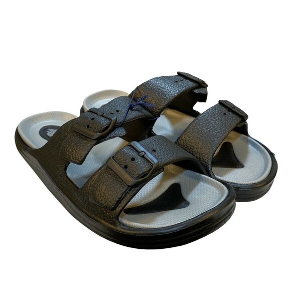 US Polo Assn Mens Sandals Slide Size 45 Large 12 13 Black Casual Slip On Buckle - Picture 1 of 12